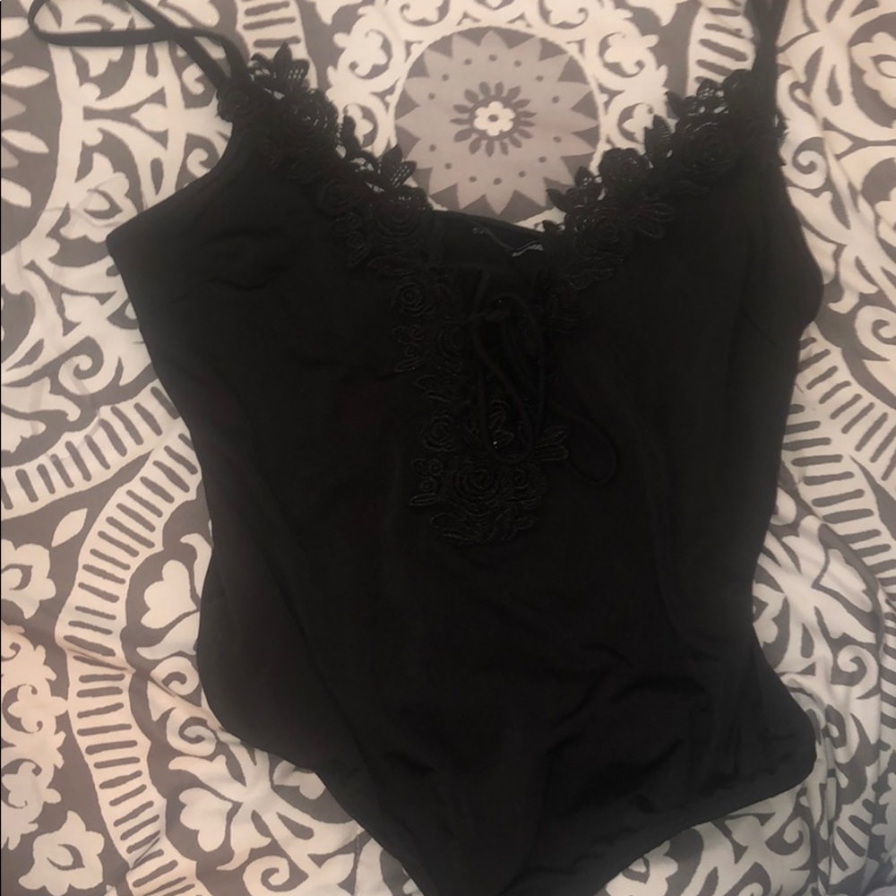 Black lace bodysuit NWT